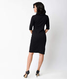 1960s Style Mod Super Spy Black Dress
